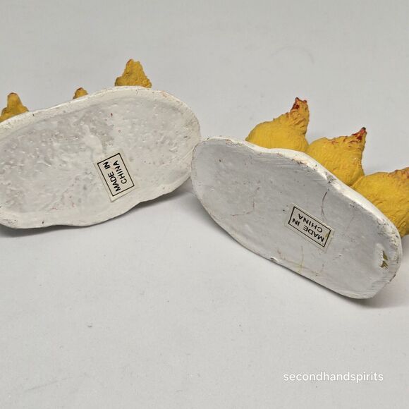 Holiday Time Christmas Village Accessory 3 Yellow Chickens LOT OF 2 - Picture 3 of 3